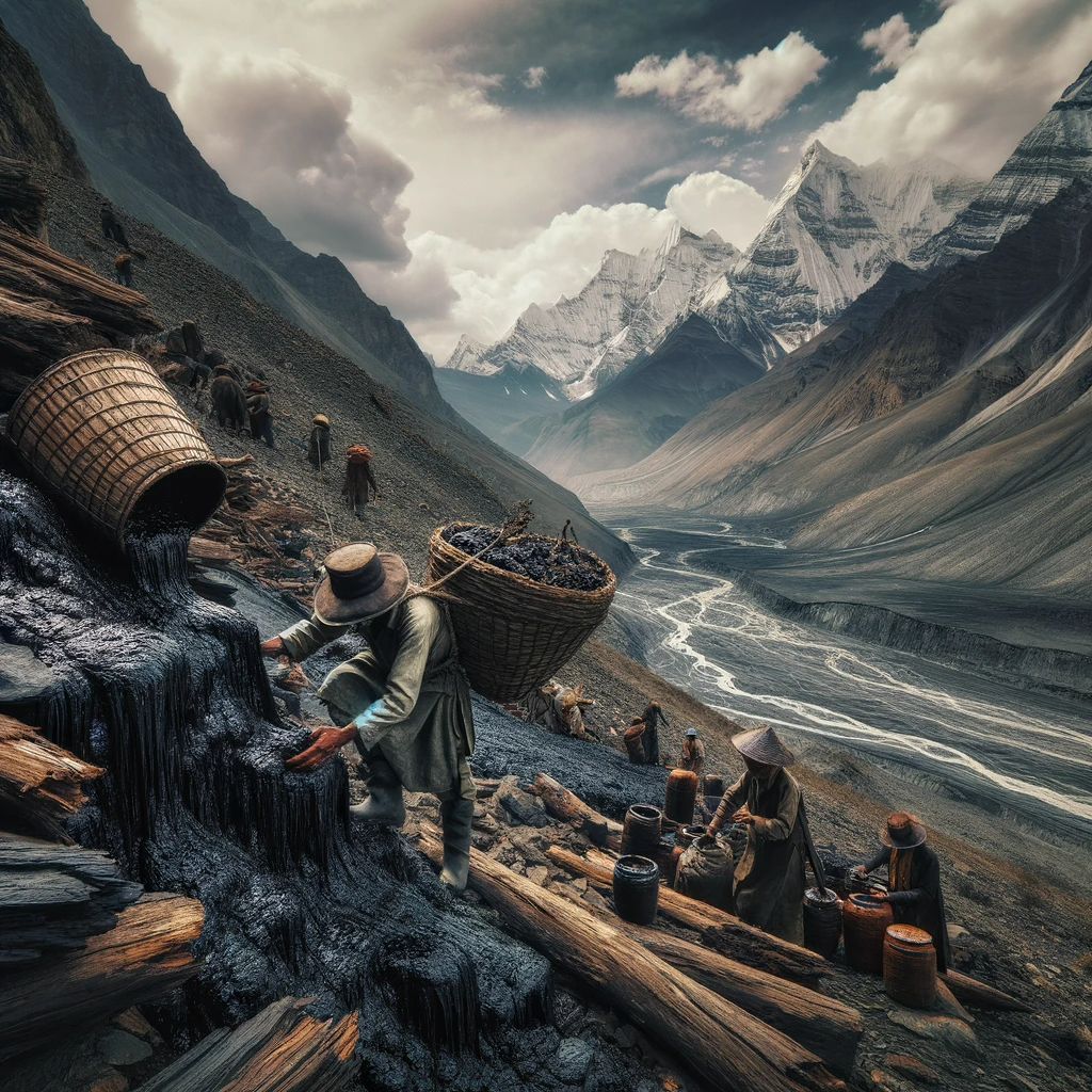 Scène traditionnelle dans l'Himalaya