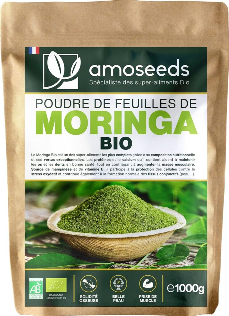 Poudre de feuilles de Moringa Bio 1KG