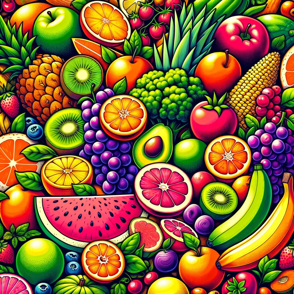 Des fruits et légumes colorés riches en vitamine C